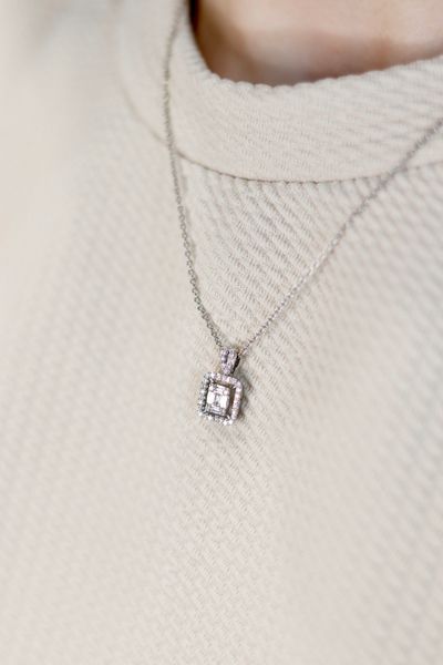 Necklace in 14K/585 White Gold with Diamonds