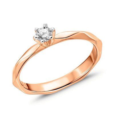 Ring in 14K Rose gold with Diamond