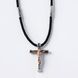 925 Sterling Silver Cross Necklace with Gold Plated Jesus
