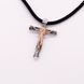 925 Sterling Silver Cross Necklace with Gold Plated Jesus