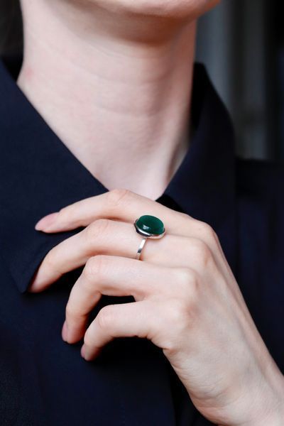 925 Sterling Silver Ring with Ulexite