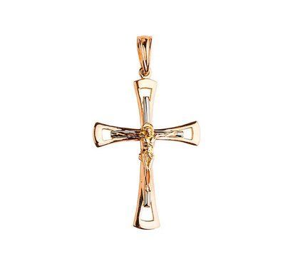 Classic Rose and White Gold Cross