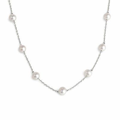 925 Sterling Silver Necklace with Pearls