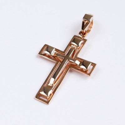 Cross in 14K/585 Rose and White Gold