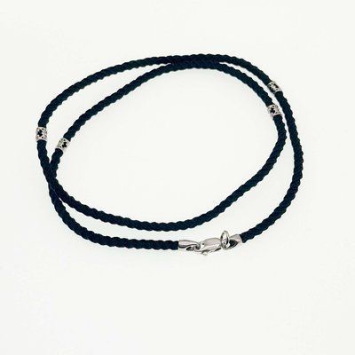 Silk Rope with 925 Sterling Silver Inserts