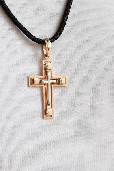 Cross in 14K/585 Rose and White Gold