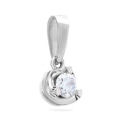 Pendant in 14K White Gold with Cubic Zirconia