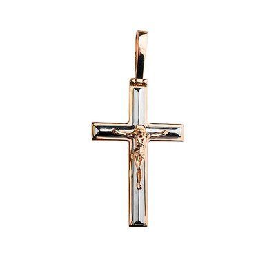 Minimalistic Cross in Rose and White Gold