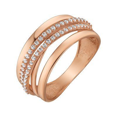Ring in 14K Rose Gold with Cubic Zirconia