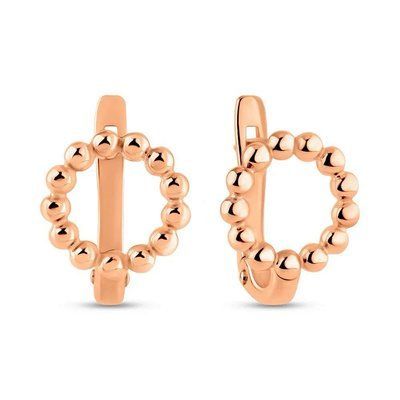 Lever Back Circle Earrings in 14K Rose Gold