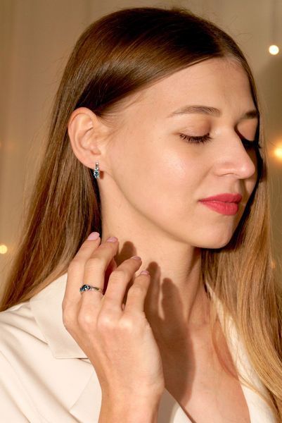 Ring in 14K White Gold with London Topazes