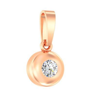 Pendant in 14K Rose Gold with Cubic Zirconia