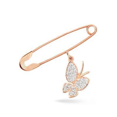 Jewellery Pin in 14K Rose Gold Butterfly