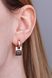 Drop Vyshyvanka Earrings in 14K/585 Rose Gold with Enamel
