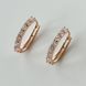 Hoop Earrings in 14K/585 Rose Gold with Cubic Zirconia