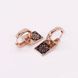 Drop Vyshyvanka Earrings in 14K/585 Rose Gold with Enamel