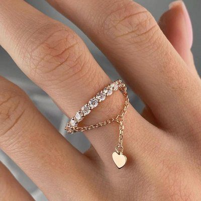 Gold Plated Sterling Silver Ring with Cubic Zirconia