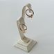 Hoop Earrings Nail in 14K/585 Rose Gold with Cubic Zirconia