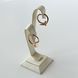 Hoop Earrings Nail in 14K/585 Rose Gold with Cubic Zirconia