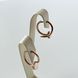 Hoop Earrings Nail in 14K/585 Rose Gold with Cubic Zirconia