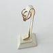 Hoop Earrings Nail in 14K/585 Rose Gold with Cubic Zirconia