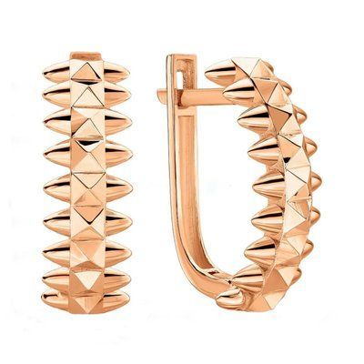 Lever Back Earrings in 14K/585 Rose Gold with Cubic Zirconia