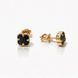 Clover Stud Earrings in 14K/585 Rose Gold with Agate